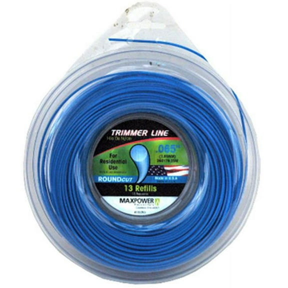 Maxpower  300 ft. Residential Grade Round Trimmer Line, Blue