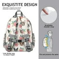 thumbnail image 5 of Boston Terrier Dog and Flower Florals Backpack for School,Cute School Bag,Schoolbag with Adjustable Shoulder Straps & Padded Back,15.25"x11.5"x5.25", 5 of 6