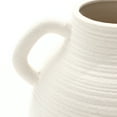 thumbnail image 6 of LuxenHome White Ceramic Jug 10.2-Inch Tall Round Vase, 6 of 8