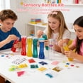 thumbnail image 2 of 8 Pcs Sensory Bottles Kit, DIY Plastic Calm Down Bottles with Leak-Proof Lids & Fillers, Gold Powders, Stars, Fluorescent Stars, Creative Stickers for Relaxation and Sensory Fun, 2 of 5