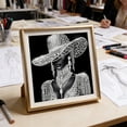 thumbnail image 4 of Rewenti Elegant Lady Diy Rhinestone Art Kitgraceful Female Figure Patternhigh-Quality Canvas Shiny Diamonds Fullpartial Drill for Home Wall, 4 of 5