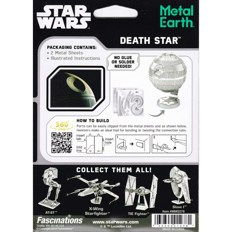Metal Earth 3D Metal Model Kit - Star Wars Death Star - Walmart.com