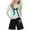 1#Light Blue, variant on Kiijoy Toddler Girls Outfits Casual Short Sleeve T-Shirt Shorts Set for Girl, Sizes 2-3T