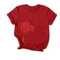 thumbnail image 1 of Offre à Durée Limitée Iumwxz Chemises de la Saint-Valentin pour Femmes T-Shirts Basiques Confortables Hauts Graphiques Cœur T-Shirts Col Rond Manches Courtes Blouse pour Dames Clubs Doux et Confortables, 1 of 3