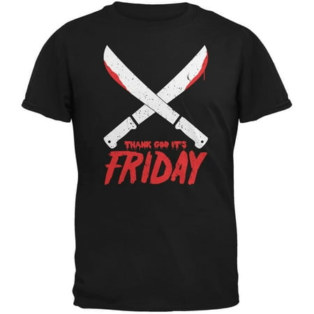 Thank God Its Friday Horror Black Adult T-Shirt