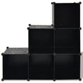 thumbnail image 2 of vidaXL Storage Cube Organizer Shoe Shelf with 6/9 Compartments Black/White, 2 of 14