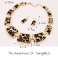 thumbnail image 5 of Jewelry Necklace tone Fashion Leopard Gold for Women Style Grain Bib Collar Necklaces Pendants Necklaces for Women Alloy Brown, 5 of 5