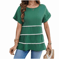 thumbnail image 2 of Blusa Informal de Verano de Corta con Volantes y Borlas Escalonadas para Mujer, Color Verde L, 2 of 9