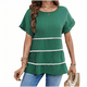 thumbnail image 2 of Blusa Informal de Verano de Corta con Volantes y Borlas Escalonadas para Mujer, Color Verde L, 2 of 9