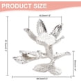 thumbnail image 4 of Rose Shaped Crystal Ball Display Stand Metal Display Holder Crystal Sphere Stand Flower Shaped Ball Holder for Collections Figurines Gemstones Home Office Decoration Silver, 4 of 8