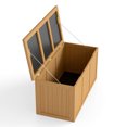 thumbnail image 6 of 67 Gallon Outdoor Wooden Deck Box Solid Wood Storage Box Seat & Table Top for Patio Furniture Cushions, Pool Toys & Garden Tools, 6 of 16