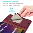 thumbnail image 2 of LG Stylo 5 Case, 2019 LG Stylo 5 Wallet Case, Tekcoo Premium [RFID Blocking] Secure Cash ID Credit Card Slots Holder Carrying Vegan Leather Phone Folio Flip Cover Cases Kickstand [Wine Red], 2 of 7