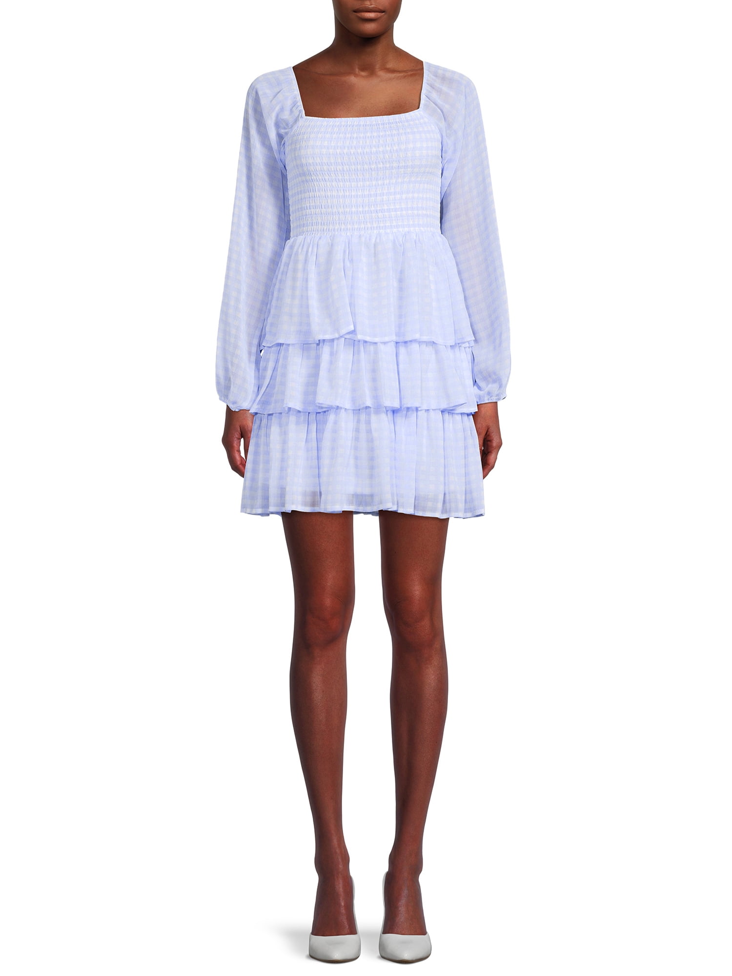 Triple Ruffle Smocked Peasant Dress 