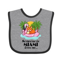Inktastic Someone in Miami Loves Me Boys or Girls Baby Bib