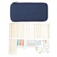 thumbnail image 1 of Knitting Kit Ergonomic Design Portable Bamboo Stick Needle with Storage Bag for DIY Enthusiast, 1 of 5