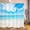Sky Blue No.1, variant on Bathroom is Equipped with 3D Beach Scenery Decorative Shower Curtain, Fabric Shower Curtains with 12 Shower Curtain Hooks, Bathtub Curtain, 72x72 Inch Waterproof Shower Curtains