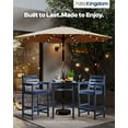 thumbnail image 5 of Patiokingdom Balcony Adirondack Chairs and Table 3 Pieces Set, Adirondack Bar Height Chairs Set of 2 and Bar Table, Outdoor Bar Stools Set for Bistro, Poolside, Backyard,Navy, 5 of 8