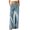 *Light Blue, variant on ClodeEU Women's Corduroy Button Elastic Waist Wide Leg Pants with Pockets,Solid Color Casual Loose Trousers ,Women's Plus L