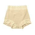 thumbnail image 3 of lnmuld Solid High Waist Lace Shapewear Shorts Butt Lifter Seamless Body Shaper for Women Color:Beige,Size:2XL, 3 of 5