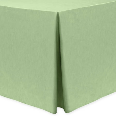 

Ultimate Textile (2 Pack) Shantung - Majestic 8 ft. Fitted Tablecloth - for 30 x 96-Inch Banquet and Folding Rectangular Tables - 36 H Sage Green