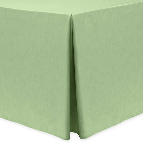 Ultimate Textile Shantung - Majestic 6 ft. Fitted Tablecloth (30"W x 72"L x 36"H) Sage Green