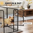 thumbnail image 4 of 24" Dog Playpen Indoor Outdoor, Portable Foldable 8 Panels Pet Playpen with Door & Strap for Small Dogs, 4 of 6