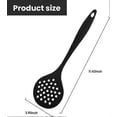 thumbnail image 1 of Silicone Skimmer Spoon Heat Resistant BPA Free Soup Strainer Slotted Spoon Kitchen Cooking Scoop Ladle for Filter Vegetable, Pasta and More (Black), 1 of 4