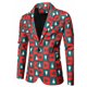thumbnail image 3 of Chaqueta blazer navideña para hombre, estampada, de moda, de manga larga, talla grande, para fiesta de noche de Navidad, blazer, abrigo, disfraz, 3 of 5