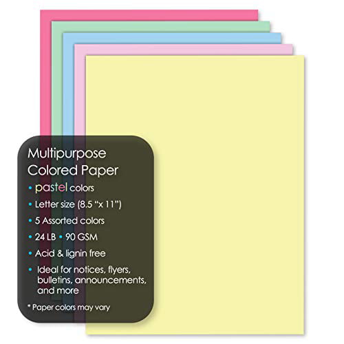 8 ½ x 11 More Sheets! “Sunny” 5-Color Assortment 24 lb/89 GSM Exclusive 625 CT. Astrobrights Mega Collection Colored Paper 91701