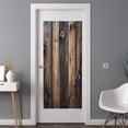 thumbnail image 2 of Black Brown Board Window Privacy Film, Vintage Chic Shabby Wooden Grain Static Cling UV Sun Blocking Heat Control Window Tint Day and Night, Non-Adhesive One Way Windows Privacy Cover 35.4''x78.7'', 2 of 7