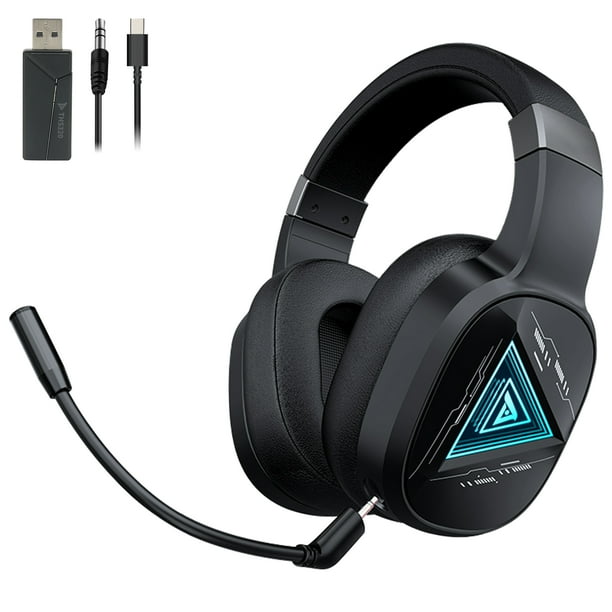 YUOY Auriculares inalámbricos , compatibles con PS5, PC, PS4, equipados con micrófono con cancelación de ruido, soporte para conexión 2.4G/bluetooth y modo cableado para conectar controles GameCube.