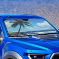 thumbnail image 2 of KUIFORTI Car Windshield Sun Shade for Women, Palm Tree Car Window Shades Front Windshield Foldable Automotive Window Sunshades, Overlapping Design, 2 of 6