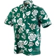 thumbnail image 2 of Men's Wes & Willy Green Michigan State Spartans Floral Button-Up Shirt, 2 of 4