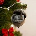 thumbnail image 3 of 10cm Forest Animal Ornaments, Sleeping Critter Decor, Handcrafted Christmas Tree Decorations, Realistic Woodland Design, Home Holiday Decor, 3 of 8