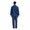 thumbnail image 5 of GLOBAL Men's Pajamas Sets 100% Cotton Flannel Sleepwear Long-Sleeve Top & Bottom Loungewear Classic Blue Plaid XL, 5 of 6