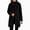 Black, variant on Cardigan for Women Hooded Long Fleece Jacket Button Down Outerwear