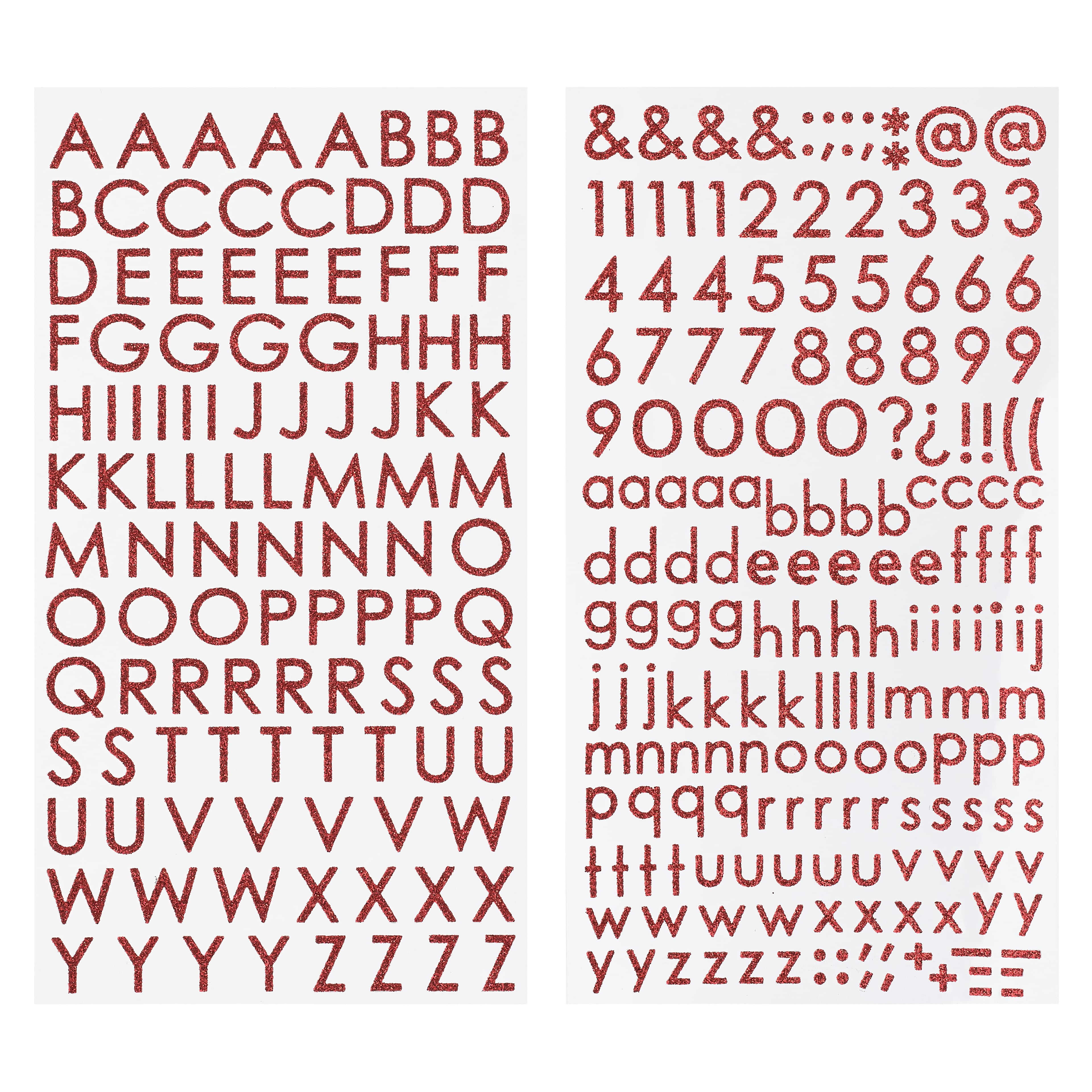 Recollections Glitter Block Alphabet Stickers, 12 Pack