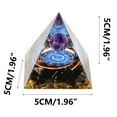 thumbnail image 3 of CQCYD under $5 Crystal Pyramid Decor, Crystal Crushed Stone Pyramid, Resin Energy Tower Home Decor, Natural Healing Crystal Ornament, Desk Shelf Spiritual Decoration, Gift Meditation Feng Shui Decor, 3 of 4