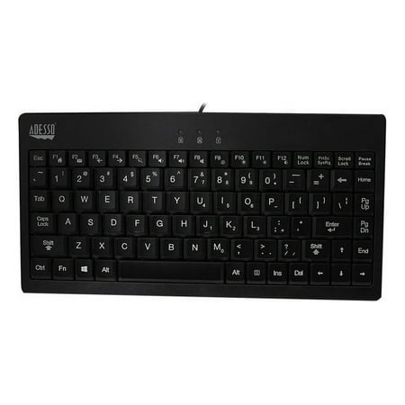 Adesso - SlimTouch AKB-110EB TKL Wired Membrane Keyboard - Black