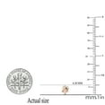 thumbnail image 3 of Dazzlingrock Collection 3mm Round Morganite & White Diamond Screwback 2 Stone Stud Earrings for Women (0.05 ctw, Color I-J, Clarity I2-I3) in 10K Rose Gold, 3 of 4