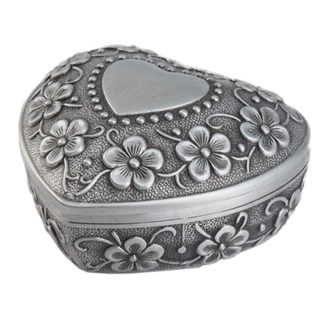 Caja De De Joyería En Corazón Retro Boda Para Mujeres De Navidad Sunnimix Cajas de anillo de joyería de corazón