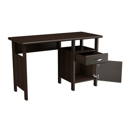 UPC: 7707036540021 | Inval 1-Drawer Writing Desk with Cabinet  Espresso