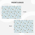 thumbnail image 3 of Rocae Bee Flower Printed Heat Resistant Place Mats,Classic Hemstitch Cloth Fabric Placemats Imitation Linen Place Mat Table Mats 18x12 inch, 3 of 5