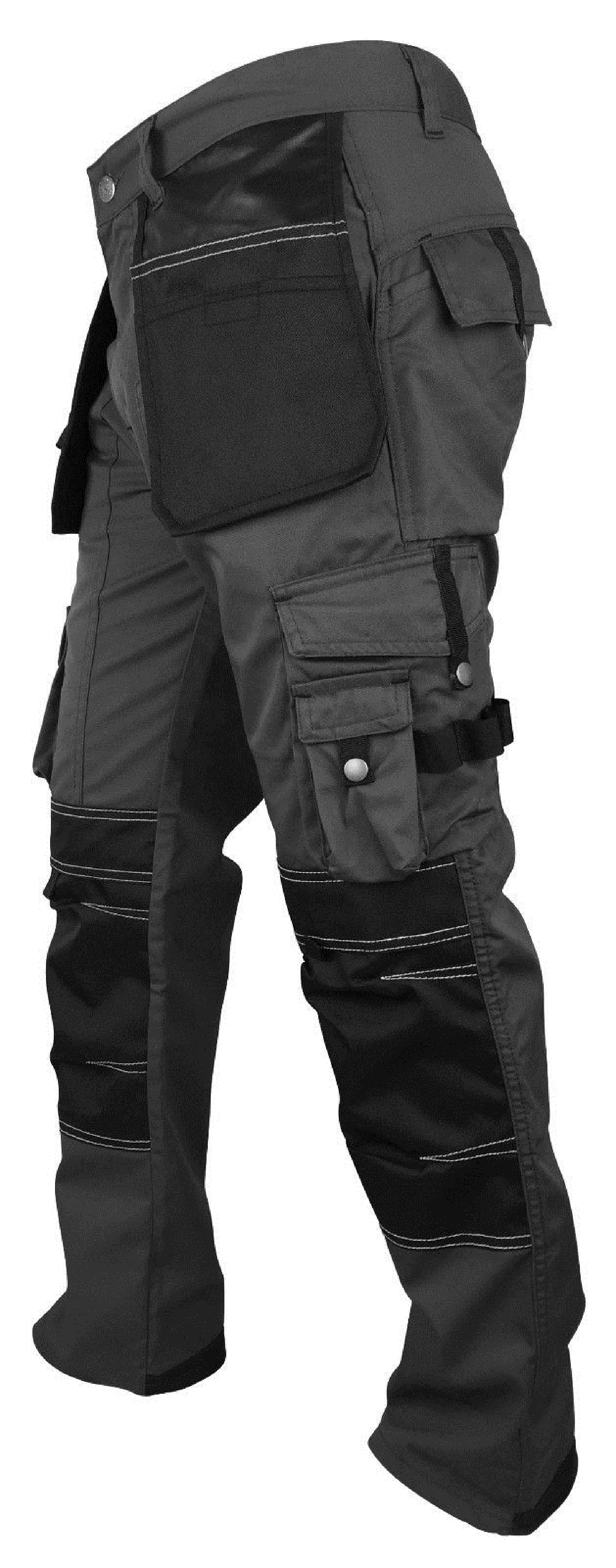  Tradies Grey Work Pants 34W x 31L with Knee Pad