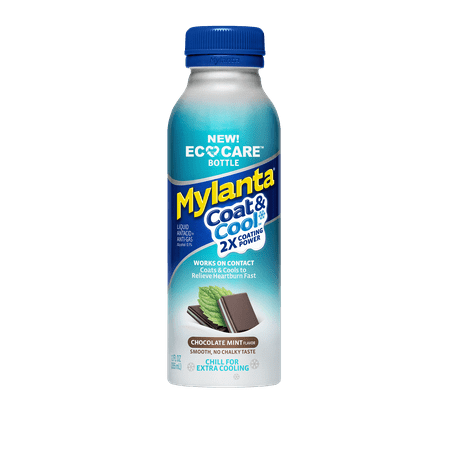 Mylanta Tonight, Liquid Antacid + Anti-Gas, Chocolate Mint, 12 fl oz. Eco-Care Bottle