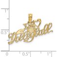 thumbnail image 3 of 14K Yellow Gold I Heart Volleyball Charm (11.2 X 25.9) Made In United States k8730, 3 of 5