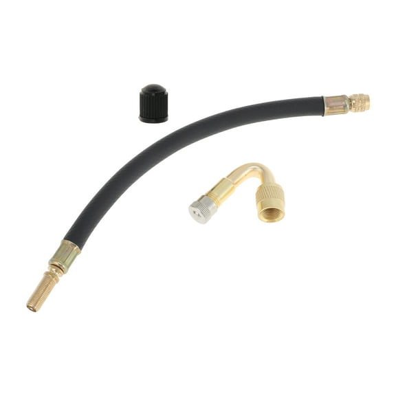 1Set 45 Degree Copper Tire Valve Extension with Flexible Plastic 250mm Tire Valve Stem Extension for Car Motorcycle RV Truck Bike
