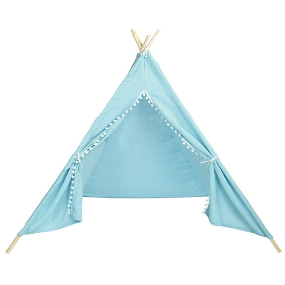 Teepee Tent for Kids Indoor Tents, Foldable Play Tent Canvas Tipi Childrens Tents for Girls & Boys, Children Play Tents, 31.5*31.5*35.5inch