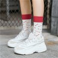 thumbnail image 1 of Chaussettes pour Femmes Mode Femmes Chaussettes en Coton à Blocs de Couleur Chaudes Chaussettes Décontractées à Losanges Colorés Chaussettes de Robe Chaussettes pour Filles en Liquidation, 1 of 5