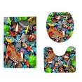 thumbnail image 2 of TIMIFIS Tapis de Salle de Bain Tapis de Sol pour Toilettes Tapis de Pied en Forme de U Tapis de Salle de Bain Imprimé Tapis Moderne Tapis de Porte pour Toilettes Trois Ensembles Tapis de Bain, 2 of 7